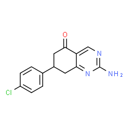 ChemSpider 2D Image | 2-Amino-7-(4-chlorophenyl)-7,8-dihydro-5(6H)-quinazolinone | C14H12ClN3O