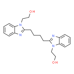 ChemSpider 2D Image | 2,2'-[1,4-Butanediylbis(1H-benzimidazole-2,1-diyl)]diethanol | C22H26N4O2