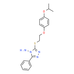 ChemSpider 2D Image | 3-[2-(4-Isopropoxy-phenoxy)-ethylsulfanyl]-5-phenyl-[1,2,4]triazol-4-ylamine | C19H22N4O2S