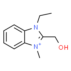 ChemSpider 2D Image | 1-Ethyl-2-(hydroxymethyl)-3-methyl-1H-benzimidazol-3-ium | C11H15N2O