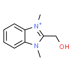 ChemSpider 2D Image | 2-(Hydroxymethyl)-1,3-dimethyl-1H-3,1-benzimidazol-3-ium | C10H13N2O