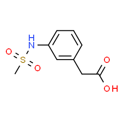 ChemSpider 2D Image | {3-[(Methylsulfonyl)amino]phenyl}acetic acid | C9H11NO4S