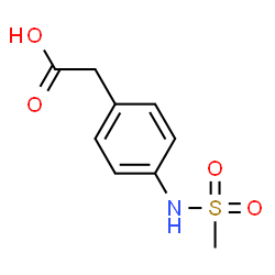 ChemSpider 2D Image | 2-(4-Methanesulfonamidophenyl)acetic acid | C9H11NO4S