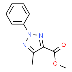 ChemSpider 2D Image | Methyl 4-methyl-2-phenyl-1,2,3-triazole-5-carboxylate | C11H11N3O2
