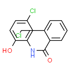 ChemSpider 2D Image | N-(5-Chloro-2-hydroxyphenyl)-2-(chloromethyl)benzamide | C14H11Cl2NO2