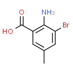 ChemSpider 2D Image | 2-Amino-3-bromo-5-methylbenzoic acid | C8H8BrNO2