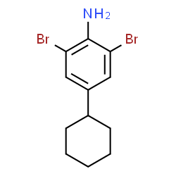 ChemSpider 2D Image | 2,6-DIBROMO-4-CYCLOHEXYLANILINE | C12H15Br2N