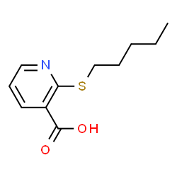 ChemSpider 2D Image | 2-(Pentylsulfanyl)nicotinic acid | C11H15NO2S