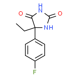 ChemSpider 2D Image | 5-Ethyl-5-(4-fluorophenyl)-2,4-imidazolidinedione | C11H11FN2O2