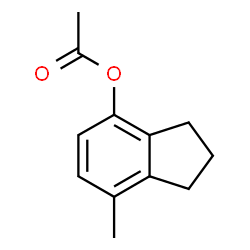 ChemSpider 2D Image | 7-Methyl-2,3-dihydro-1H-inden-4-yl acetate | C12H14O2