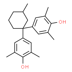ChemSpider 2D Image | 4,4'-(3-Methyl-1,1-cyclohexanediyl)bis(2,6-dimethylphenol) | C23H30O2