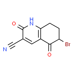 ChemSpider 2D Image | 6-Bromo-1,2,5,6,7,8-hexahydro-2,5-dioxoquinoline-3-carbonitrile | C10H7BrN2O2