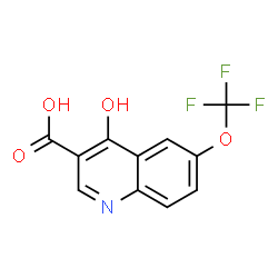 ChemSpider 2D Image | 4-Hydroxy-6-trifluoromethoxyquinoline-3-carboxylic acid | C11H6F3NO4