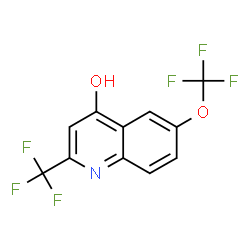 ChemSpider 2D Image | 6-(Trifluoromethoxy)-2-(trifluoromethyl)-4-quinolinol | C11H5F6NO2