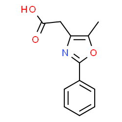 ChemSpider 2D Image | 2-Phenyl-5-methyloxazole-4-acetic acid | C12H11NO3