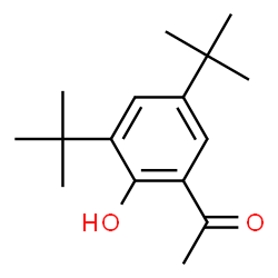 ChemSpider 2D Image | 1-[2-Hydroxy-3,5-bis(2-methyl-2-propanyl)phenyl]ethanone | C16H24O2