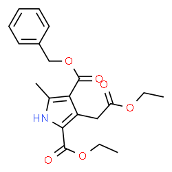 ChemSpider 2D Image | 4-BENZYL 2-ETHYL 3-(2-ETHOXY-2-OXOETHYL)-5-METHYL-1H-PYRROLE-2,4-DICARBOXYLATE | C20H23NO6