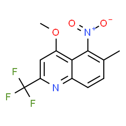ChemSpider 2D Image | 4-Methoxy-6-methyl-5-nitro-2-(trifluoromethyl)quinoline | C12H9F3N2O3