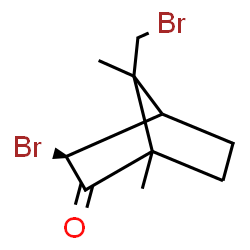 ChemSpider 2D Image | (3S)-3-Bromo-7-(bromomethyl)-1,7-dimethylbicyclo[2.2.1]heptan-2-one | C10H14Br2O