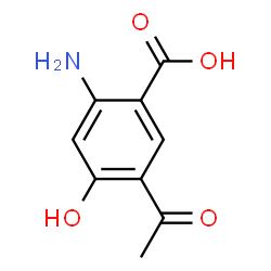 ChemSpider 2D Image | 5-Acetyl-2-amino-4-hydroxybenzoic acid | C9H9NO4