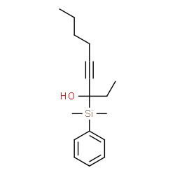 ChemSpider 2D Image | 3-[Dimethyl(phenyl)silyl]-4-nonyn-3-ol | C17H26OSi