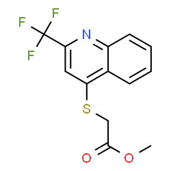 ChemSpider 2D Image | Methyl {[2-(trifluoromethyl)quinolin-4-yl]thio}acetate | C13H10F3NO2S