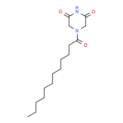 ChemSpider 2D Image | 4-Dodecanoyl-2,6-piperazinedione | C16H28N2O3