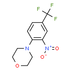 ChemSpider 2D Image | 4-(4-Morpholino)-3-nitrobenzotrifluoride | C11H11F3N2O3