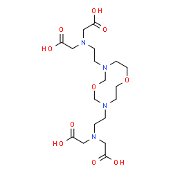 ChemSpider 2D Image | 2,2',2'',2'''-[1,6,3,9-Dioxadiazecane-3,9-diylbis(2,1-ethanediylnitrilo)]tetraacetic acid | C18H32N4O10