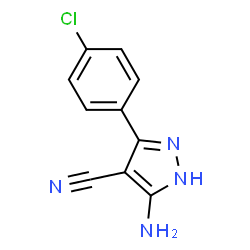 ChemSpider 2D Image | 3-amino-5-(4-chlorophenyl)-1H-pyrazole-4-carbonitrile | C10H7ClN4