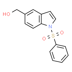 ChemSpider 2D Image | (1-(Phenylsulfonyl)-1H-indol-5-yl)methanol | C15H13NO3S