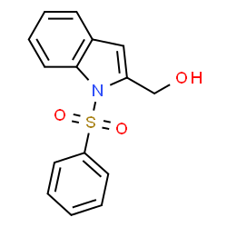 ChemSpider 2D Image | (1-(phenylsulfonyl)-1H-indol-2-yl)methanol | C15H13NO3S