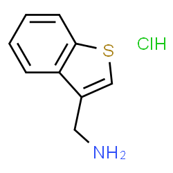 ChemSpider 2D Image | 1-BENZOTHIOPHEN-3-YLMETHYLAMINE HYDROCHLORIDE | C9H10ClNS