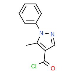 ChemSpider 2D Image | 5-Methyl-1-phenyl-1H-pyrazole-4-carbonyl chloride | C11H9ClN2O
