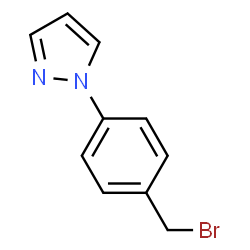 ChemSpider 2D Image | 1-[4-(Bromomethyl)phenyl]pyrazol | C10H9BrN2