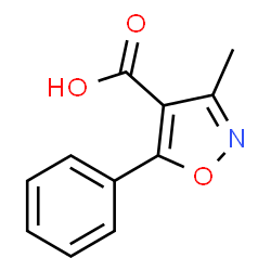 ChemSpider 2D Image | 3-Methyl-5-phenylisoxazole-4-carboxylicacid | C11H9NO3