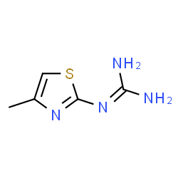 ChemSpider 2D Image | guanidine, N-(4-methyl-2-thiazolyl)- | C5H8N4S