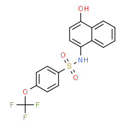 ChemSpider 2D Image | N-(4-Hydroxy-1-naphthyl)-4-(trifluoromethoxy)benzenesulfonamide | C17H12F3NO4S