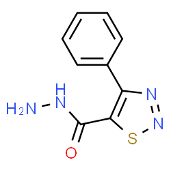 ChemSpider 2D Image | 4-PHENYL-1,2,3-THIADIAZOLE-5-CARBOHYDRAZIDE | C9H8N4OS