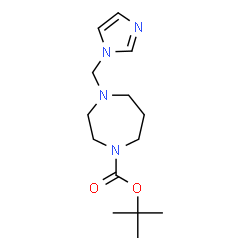 ChemSpider 2D Image | tert-butyl 4-(1H-imidazol-1-ylmethyl)-1,4-diazepane-1-carboxylate | C14H24N4O2