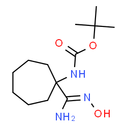 ChemSpider 2D Image | 2-Methyl-2-propanyl-[1-(N-hydroxycarbamimidoyl)cycloheptyl]carbamat | C13H25N3O3