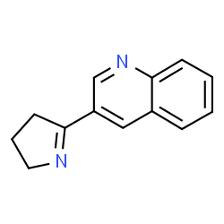 ChemSpider 2D Image | 3-(3,4-Dihydro-2H-pyrrol-5-yl)chinolin | C13H12N2