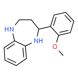 ChemSpider 2D Image | 2-(2-Methoxyphenyl)-2,3,4,5-tetrahydro-1H-1,5-benzodiazepin | C16H18N2O