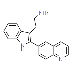 ChemSpider 2D Image | 2-(2-Quinolin-6-yl-1H-indol-3-yl)-ethylamine | C19H17N3