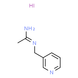 ChemSpider 2D Image | (1E)-N'-(3-Pyridinylmethyl)ethanimidamide hydroiodide (1:1) | C8H12IN3