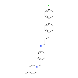 ChemSpider 2D Image | N-[3-(4'-Chloro-4-biphenylyl)propyl]-4-[(4-methyl-1-piperidinyl)methyl]aniline | C28H33ClN2