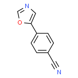 ChemSpider 2D Image | 4-(1,3-OXAZOL-5-YL)BENZONITRILE | C10H6N2O