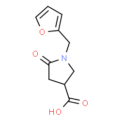 ChemSpider 2D Image | 1-(2-Furylmethyl)-5-oxo-3-pyrrolidinecarboxylic acid | C10H11NO4