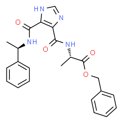 ChemSpider 2D Image | Benzyl N-[(5-{[(1R)-1-phenylethyl]carbamoyl}-1H-imidazol-4-yl)carbonyl]-L-alaninate | C23H24N4O4