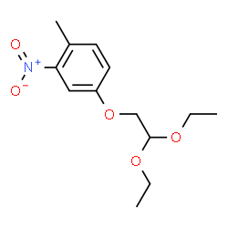 ChemSpider 2D Image | 4-(2,2-Diethoxyethoxy)-1-methyl-2-nitrobenzene | C13H19NO5